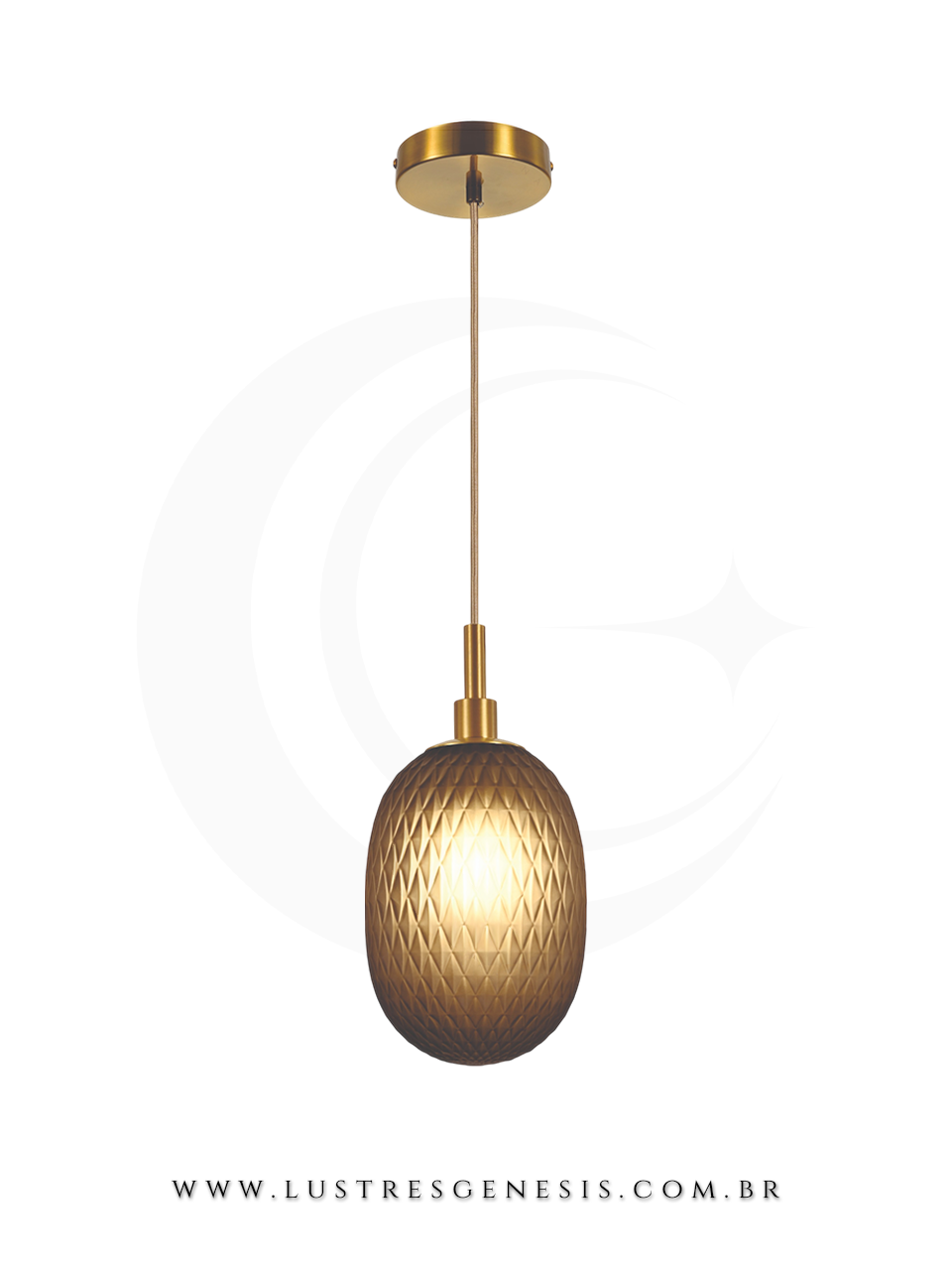 O Pendente Moderno em metal bronze e vidro e a escolha perfeita para agregar elegancia e sofisticacao ao seu ambiente. Com soquete E14, mede 12x25cm e oferece acabamento refinado.